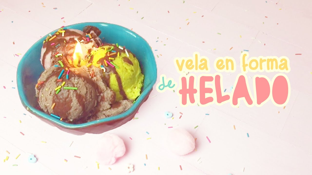 ¡HAZ UNA VELA EN FORMA DE HELADO!  :)