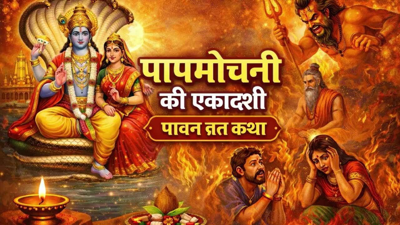 🙏🏻पापमोचनी एकादशी की पावन व्रत कथा | सुनने से पापों का नाश होता है