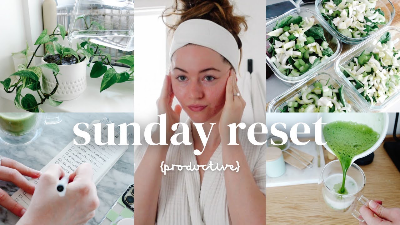 PRODUCTIVE SUNDAY RESET VLOG | weekly apartment clean, grocery haul, healthy meal prep + self-care