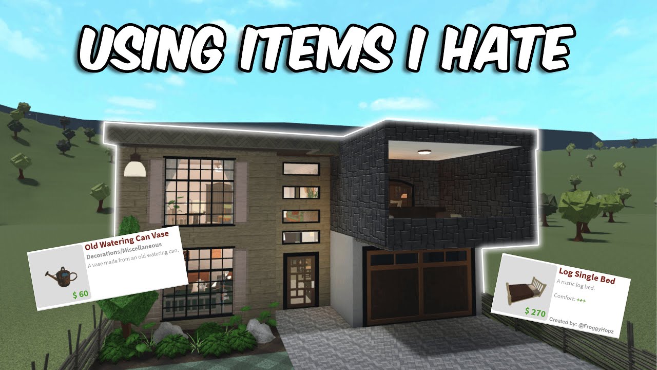 Building in BLOXBURG Using The Items I HATE