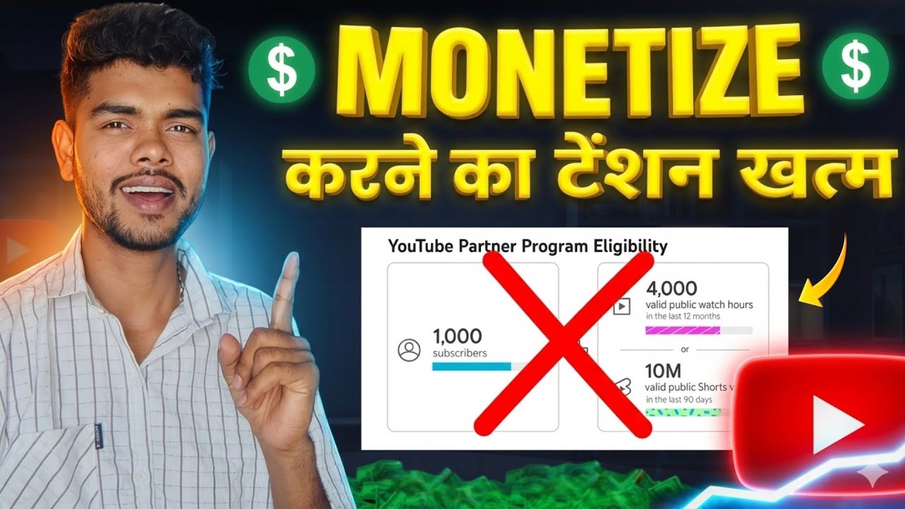 Monetize Karna Hua Easy 💸 | YouTube New Update 2026 ( No 1000 Subs Needed? )