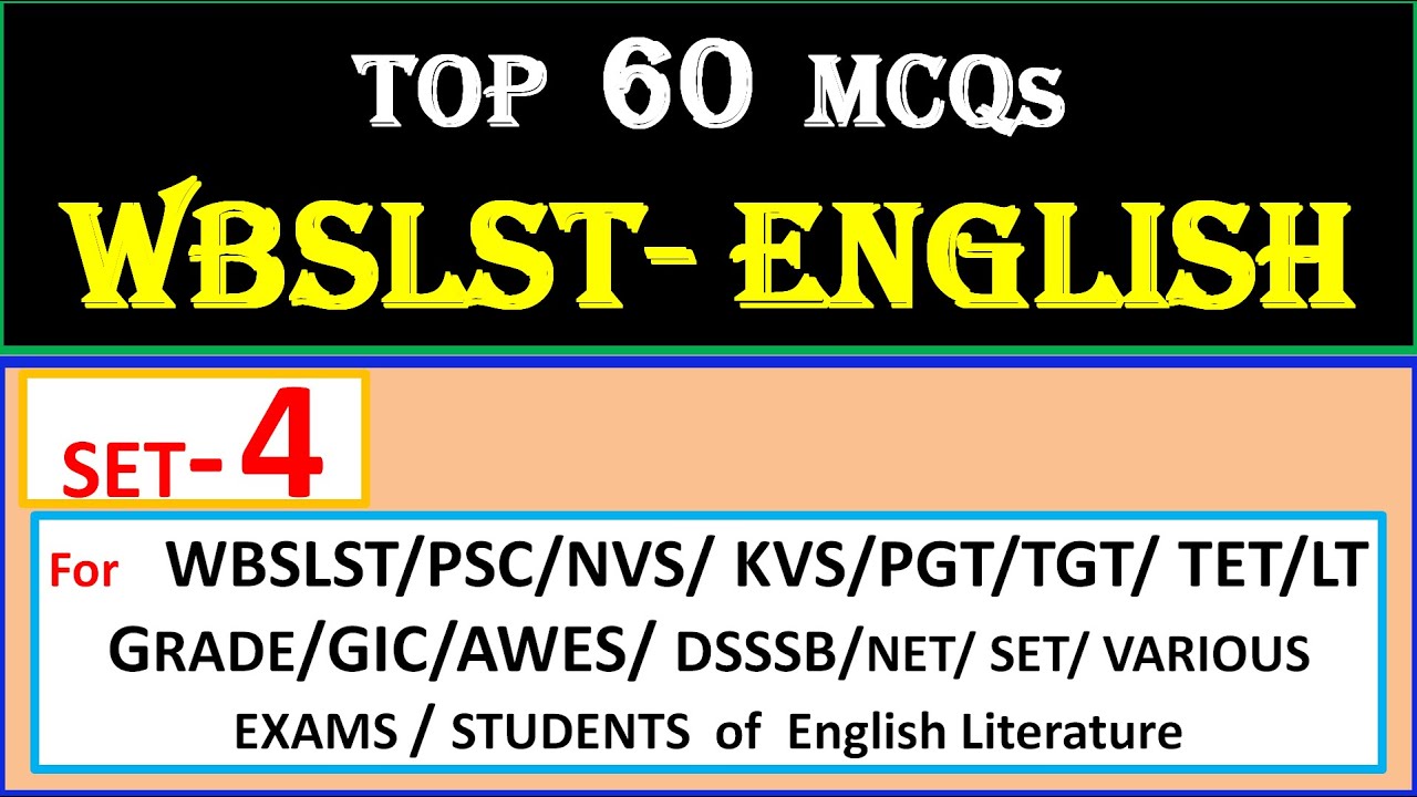 MCQs 60 #mcqs #wbslst #english #mcqsseries