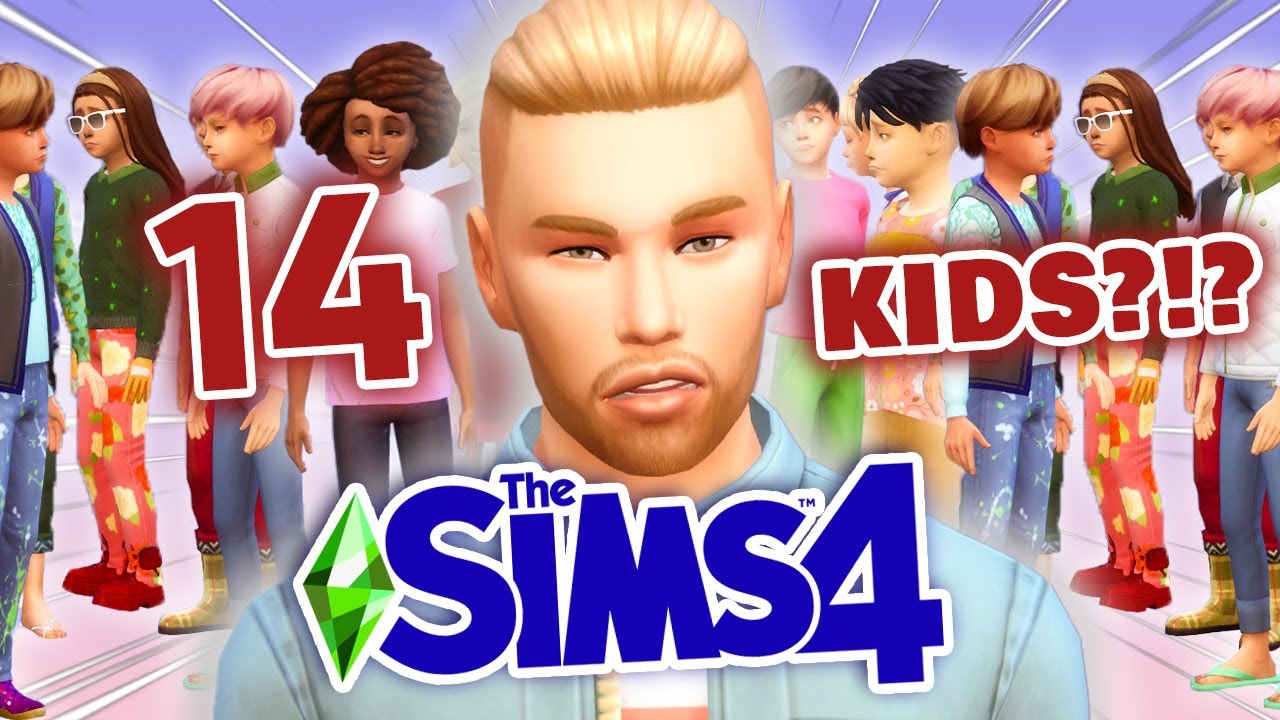 i tried to raise 14 children as a single dad in the sims 4