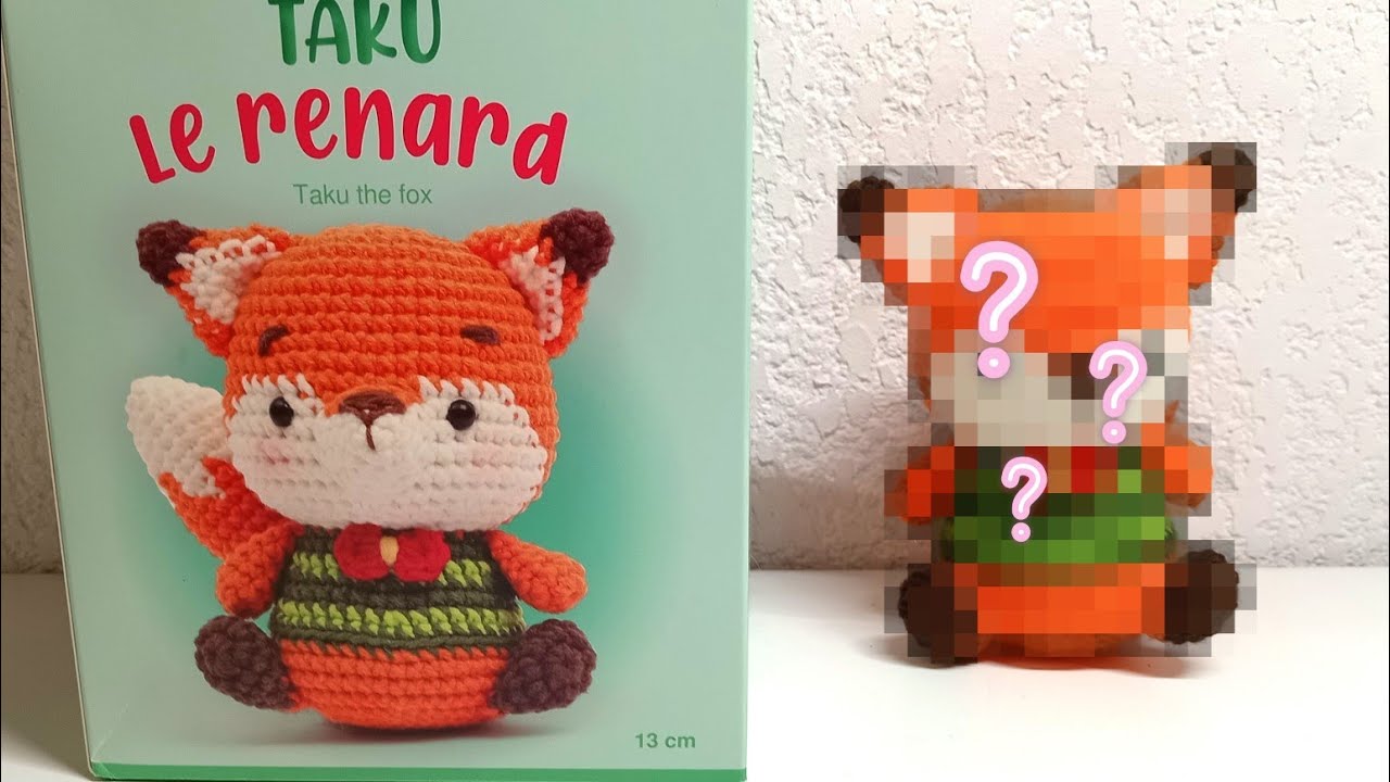 [Is it worth it?] Trying the Taku the fox amigurumi kit✨ + How to change color while crocheting🧡🤍