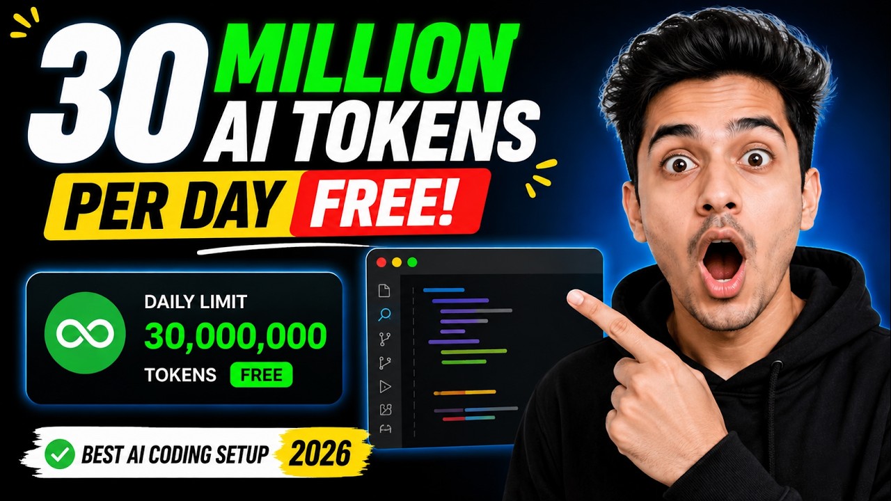 30 Million FREE AI Tokens Per Day 🤯 Best AI Coding Setup (2026)