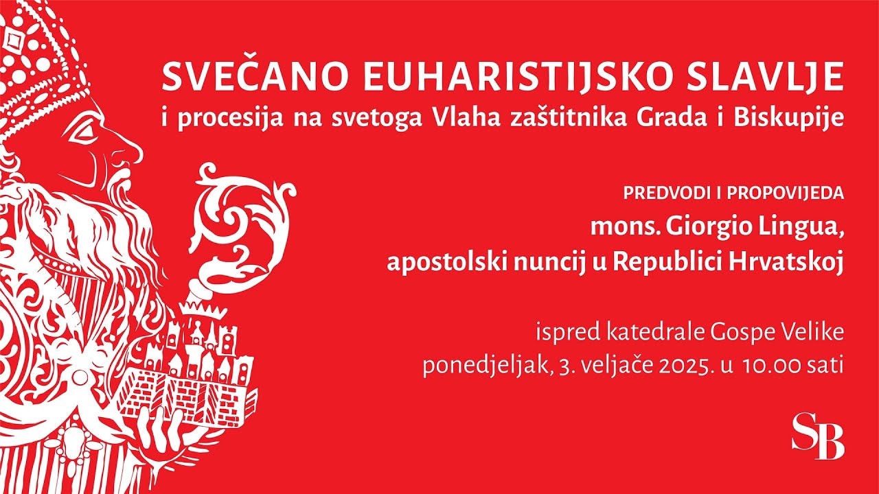 Svečano euharistijsko slavlje i procesija na Svetoga Vlaha, zaštitnika Grada i Biskupije - 2025.