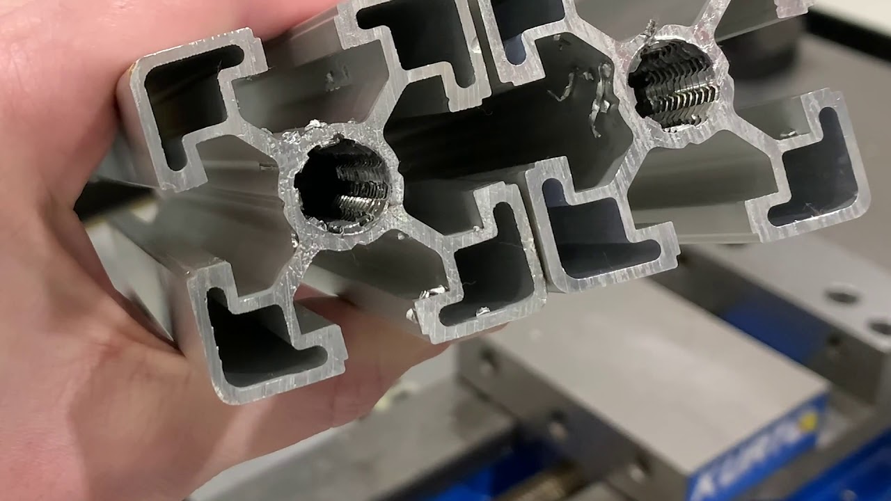 Cut and Form Tapping Aluminum Extrusions - Horizontal and Vertical Positions
