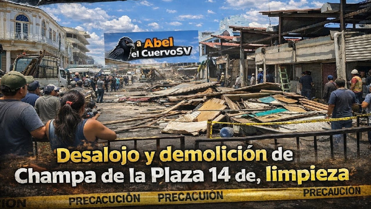 Desalojo y linpiesa de ventas ex plaza 14 de julio centro historico🇸🇻 entan destruyendo todo💣🔥