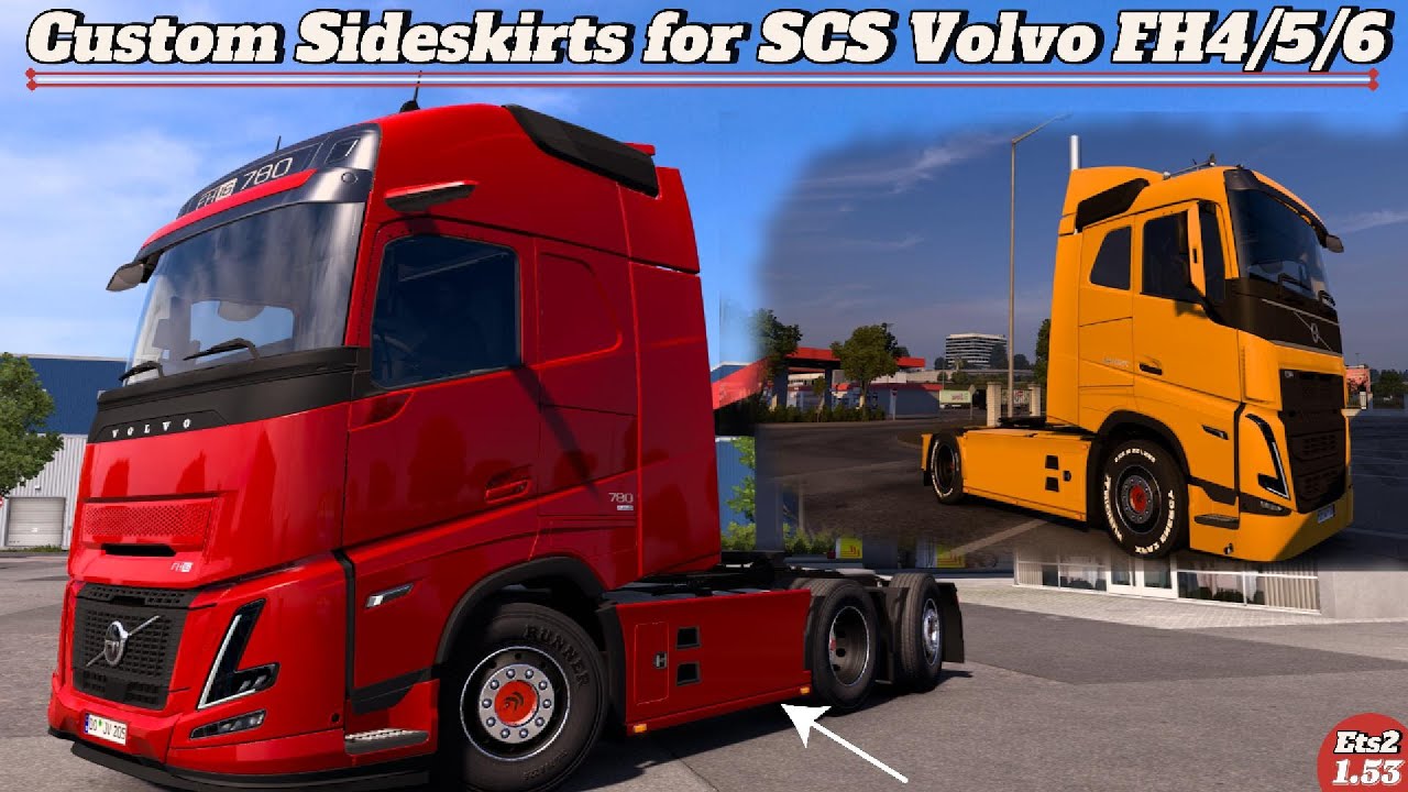 [ETS2 1.53]#free #freemod  **Custom Sideskirts SCS Volvo FH4,5,6**
