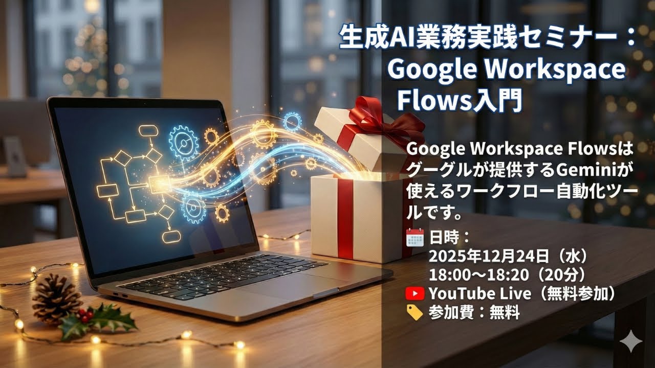 生成AI業務実践セミナー: Google Workspace Studio入門　#Gemini #生成ai #studio