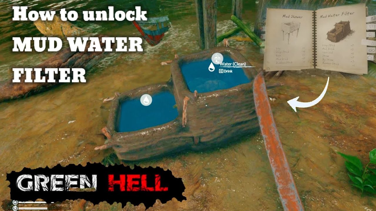 Green Hell - How to unlock MUD WATER FILTER #GreenHellTips