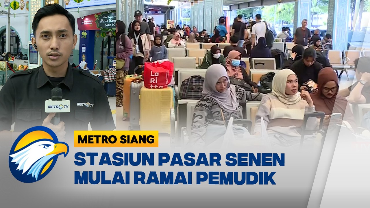 [HEADLINE NEWS 07/03] Lonjakan Penumpang Mulai Terlihat di Stasiun Pasar Senen