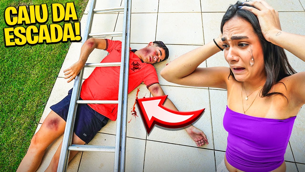 O GUI CAIU DA ESCADA E SE MACHUCOU MUITO