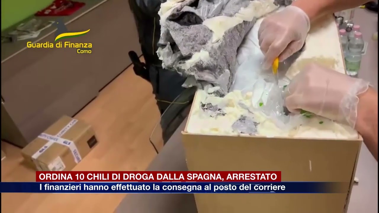 Etg - Ordina 10 chili di droga dalla Spagna ma alla consegna c'è la guardia di finanza. Arrestato