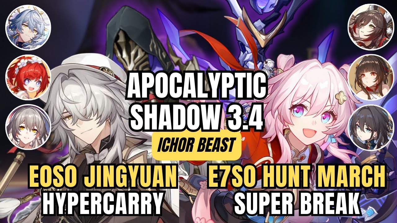 Jingyuan & Hunt March 7th Super Break | Apocalyptic Shadow 3.4 Stage 4 | Honkai Star Rail