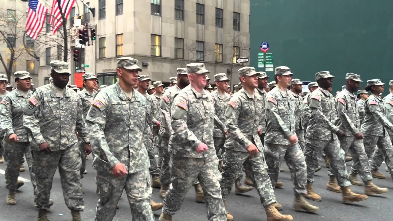 UNITED STATES ARMY SOLDIERS PARTICIPATING IN TODAY'S VETERANS DAY PARADE ON 5TH AVE. IN MANHATTAN.