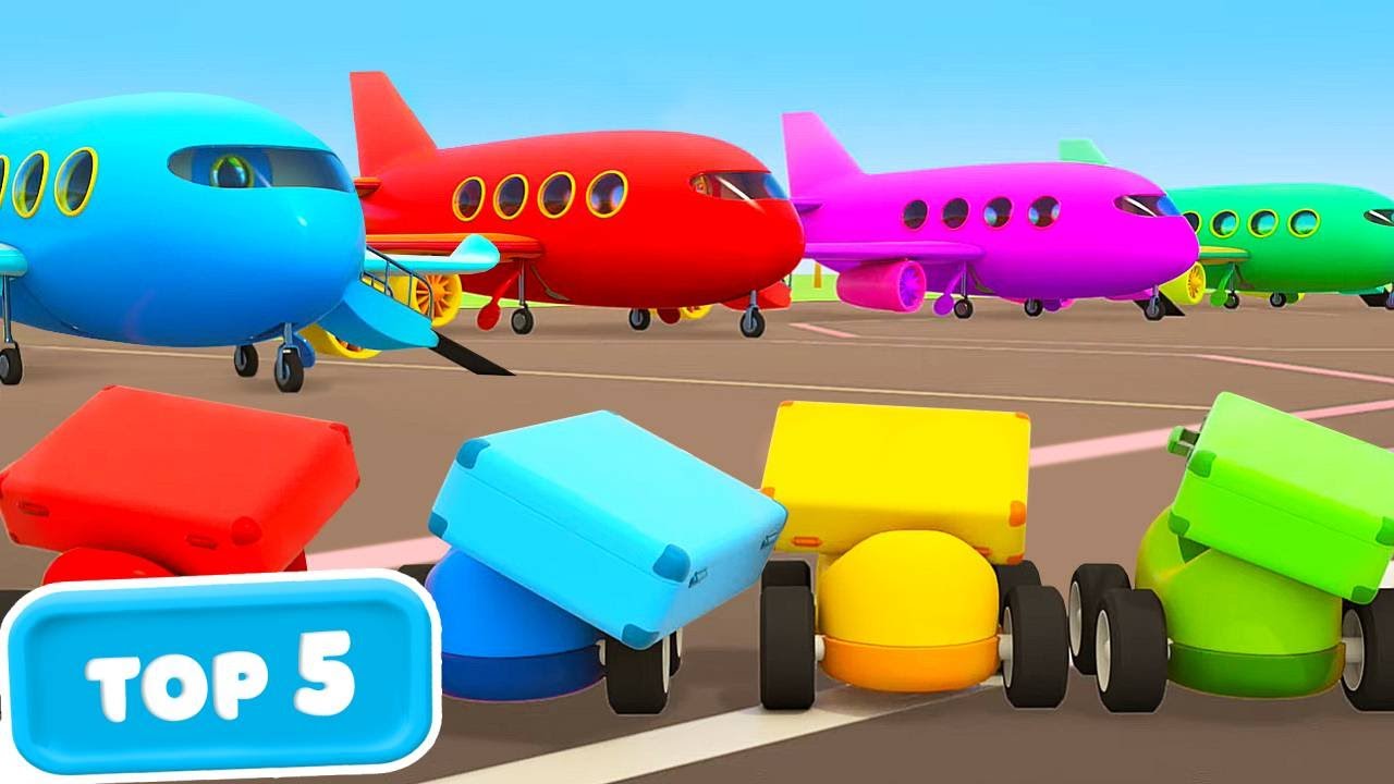 Helfer Autos Kompilation. Rettungsfahrzeuge, Züge, Flugzeuge. Cartoons auf Deutsch