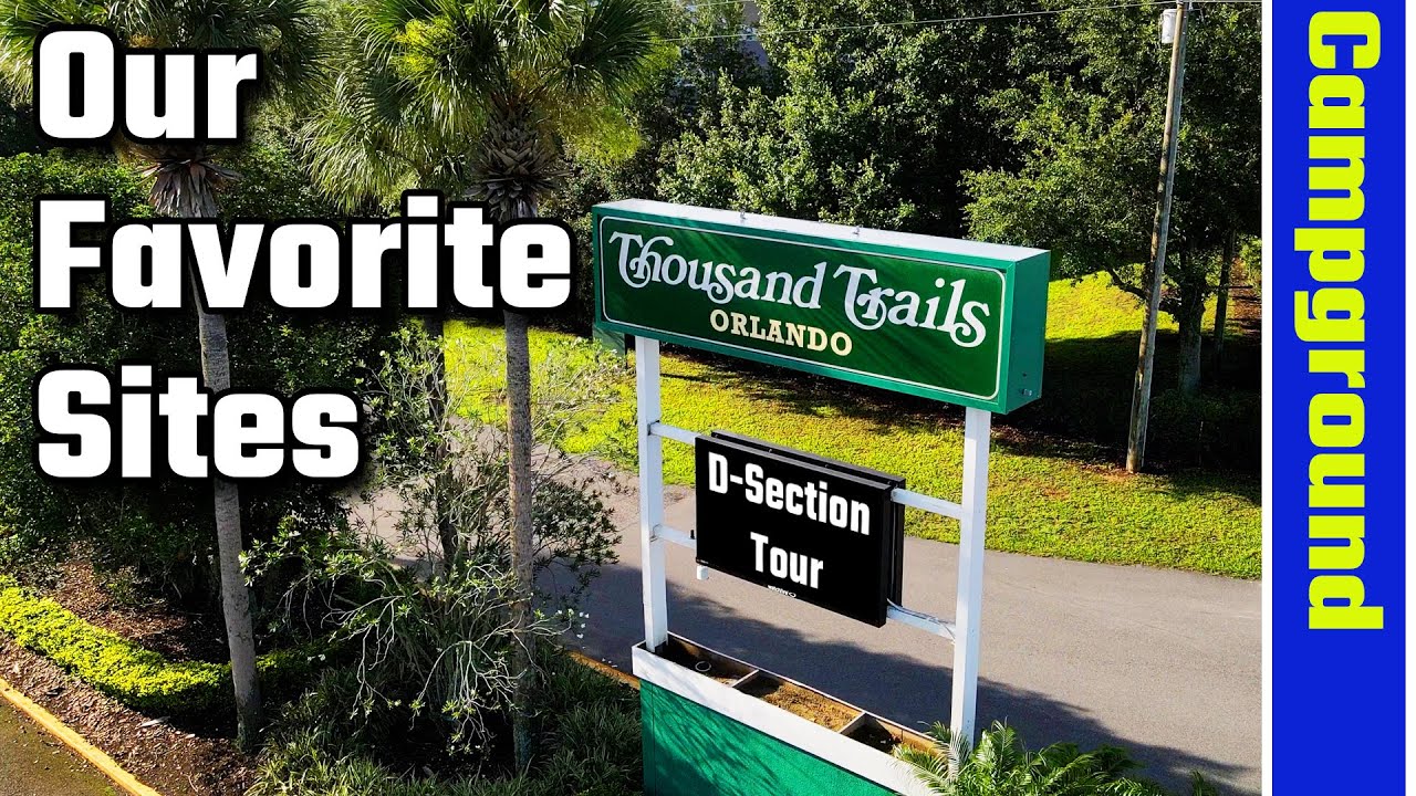 Thousand Trails Orlando Campground Tour D Section (RV Living Full Time) 4K
