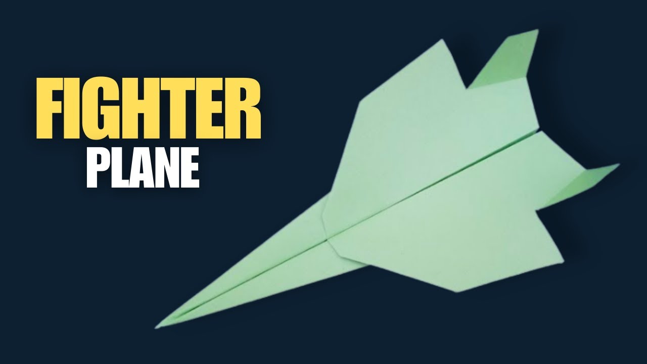 How to Make Paper Fighter Plane Very Easy - Paper Airplane Jet That Flies Far