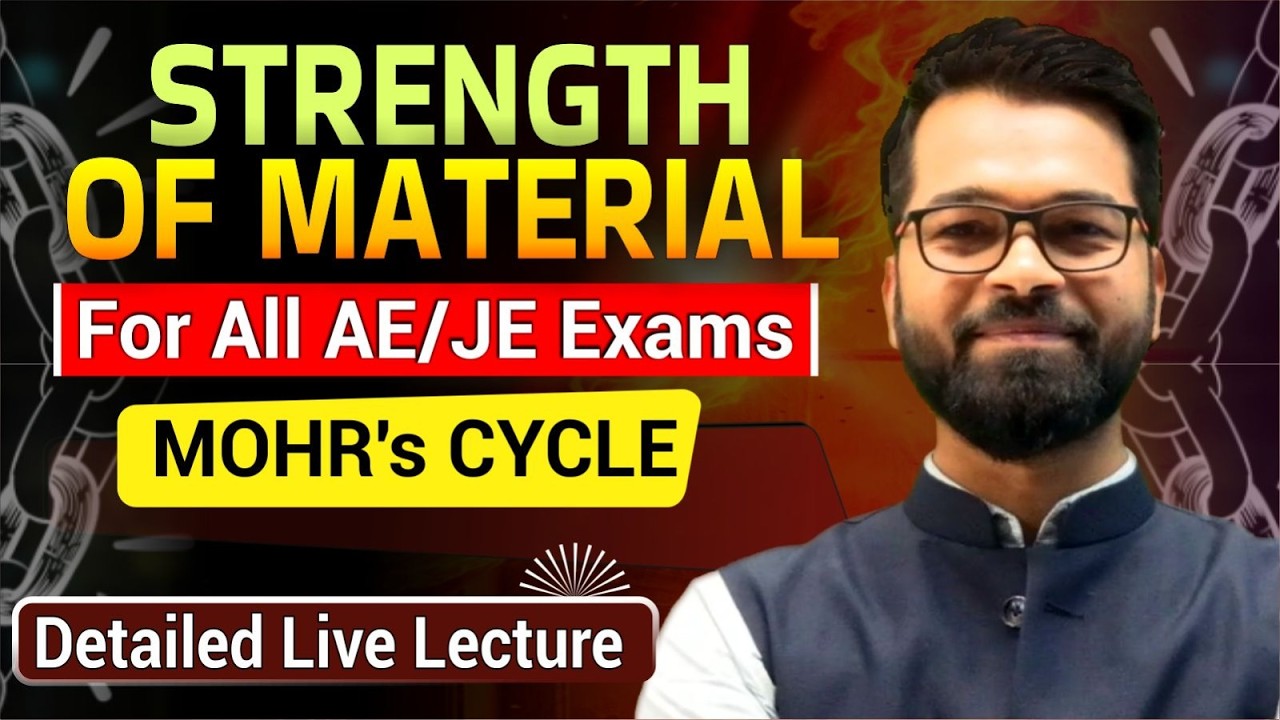 Strength of Material | Mohr's Cycle | Detailed Live Classes | SSC JE | RRB JE | All AE/JE #aeje #ssc