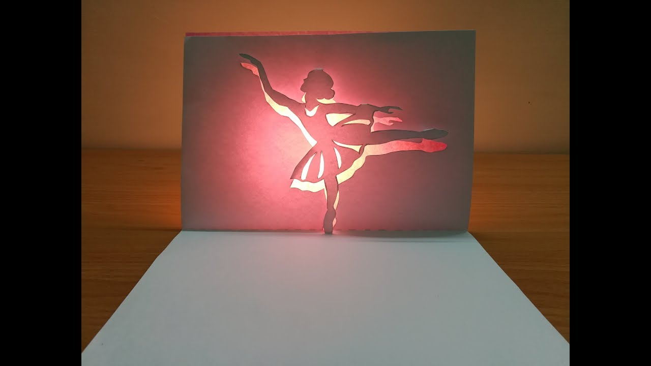 3d ballet card | Pop up ballet card | paper art | kirigami art | 3d芭蕾舞姿彈出卡片
