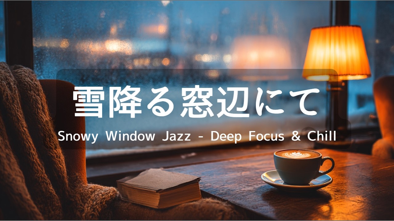 【リラックスBGM】雪降る窓辺のカフェ時間 ｜一瞬で没入するリラックスタイム｜カフェ風60分 – 作業用・癒し・集中・勉強用音楽