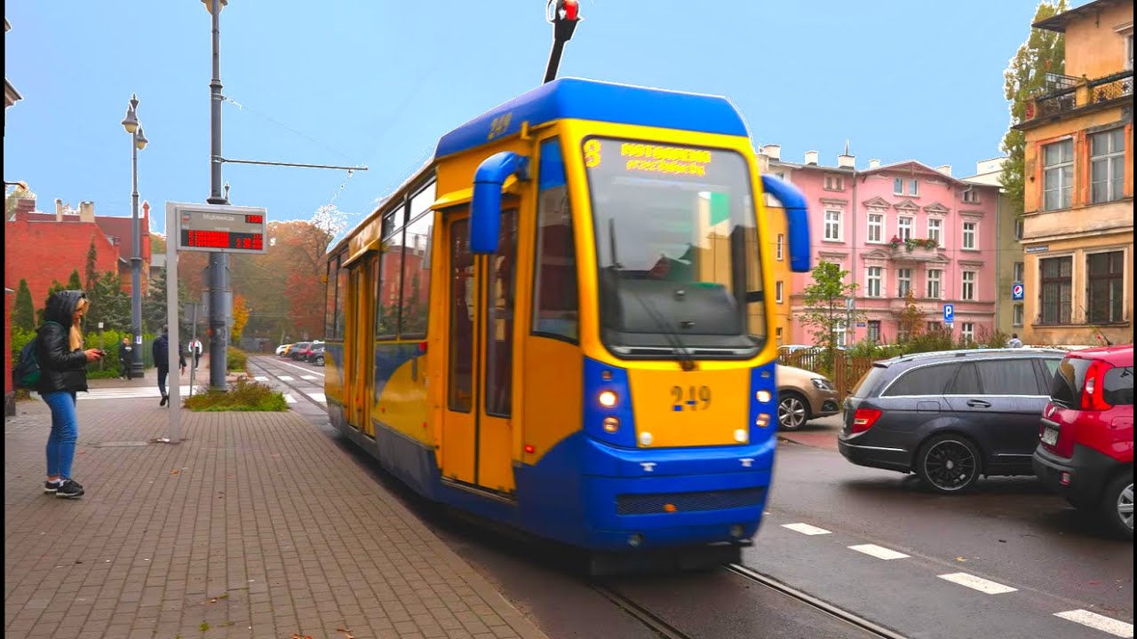 Poland, Toruń, tram 8 ride from Mickiewicza to MotoArena