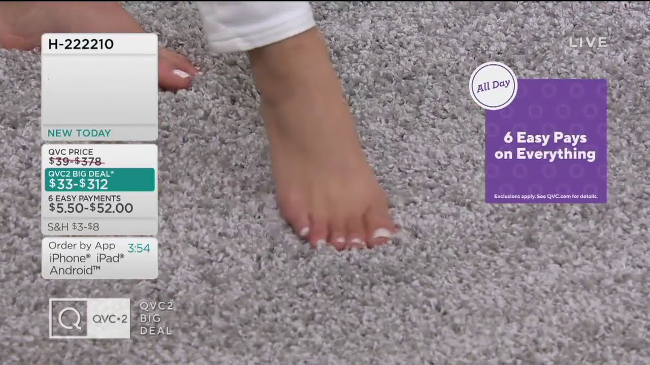 2020-03-09 Elise Ivy and Linda Davies Barefoot for Nourison Shag Carpet Rug on QVC