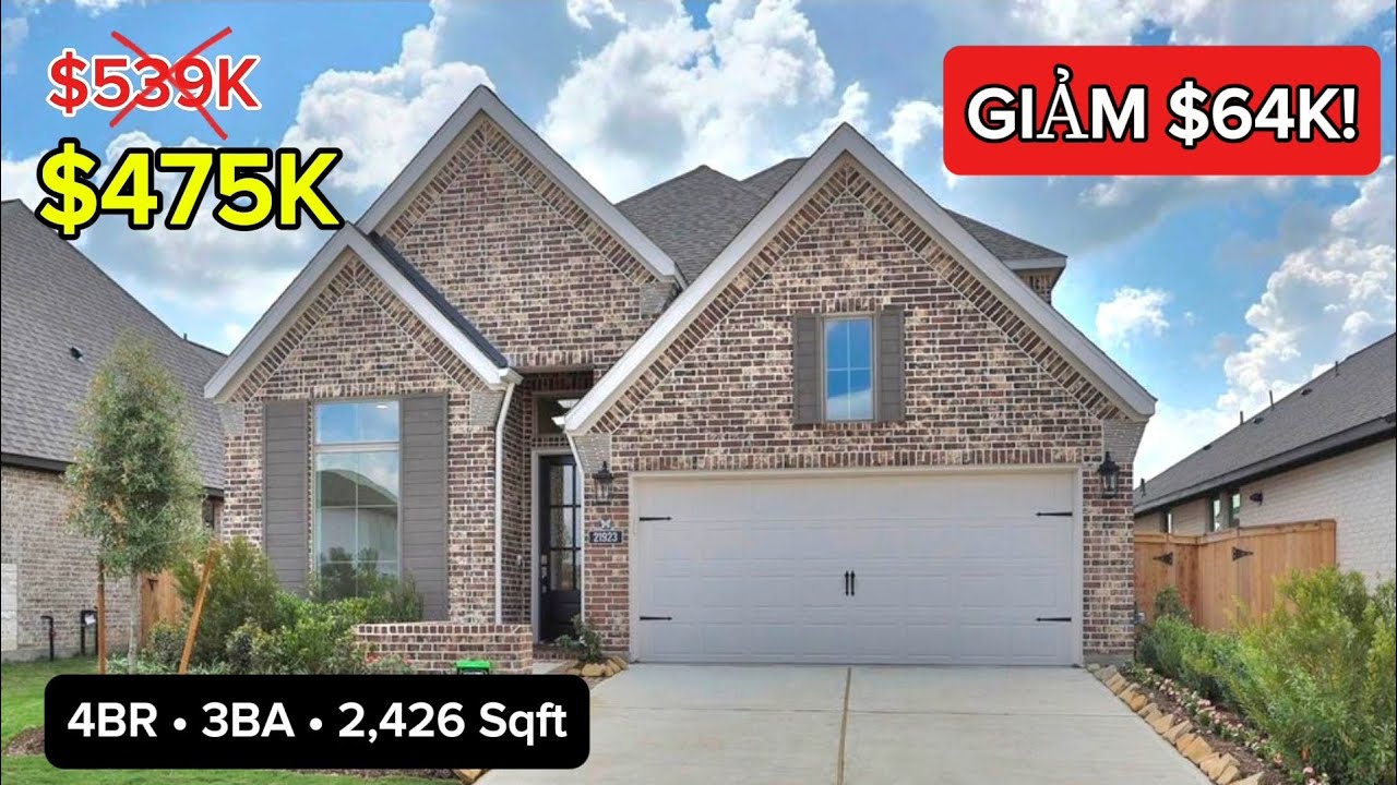 Nhà Perry Homes Cypress TX Giảm Còn $475K! | 4BR 3BA | Tour Nhà #homeforsale #realestate #cypresstx 