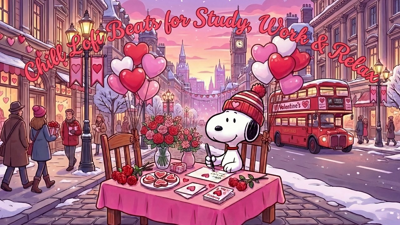 Snoopy’s Valentine Love Letter 🌹 Soft Lofi Music for a Warm, Romantic Mood 💕 Cute Love Vibes
