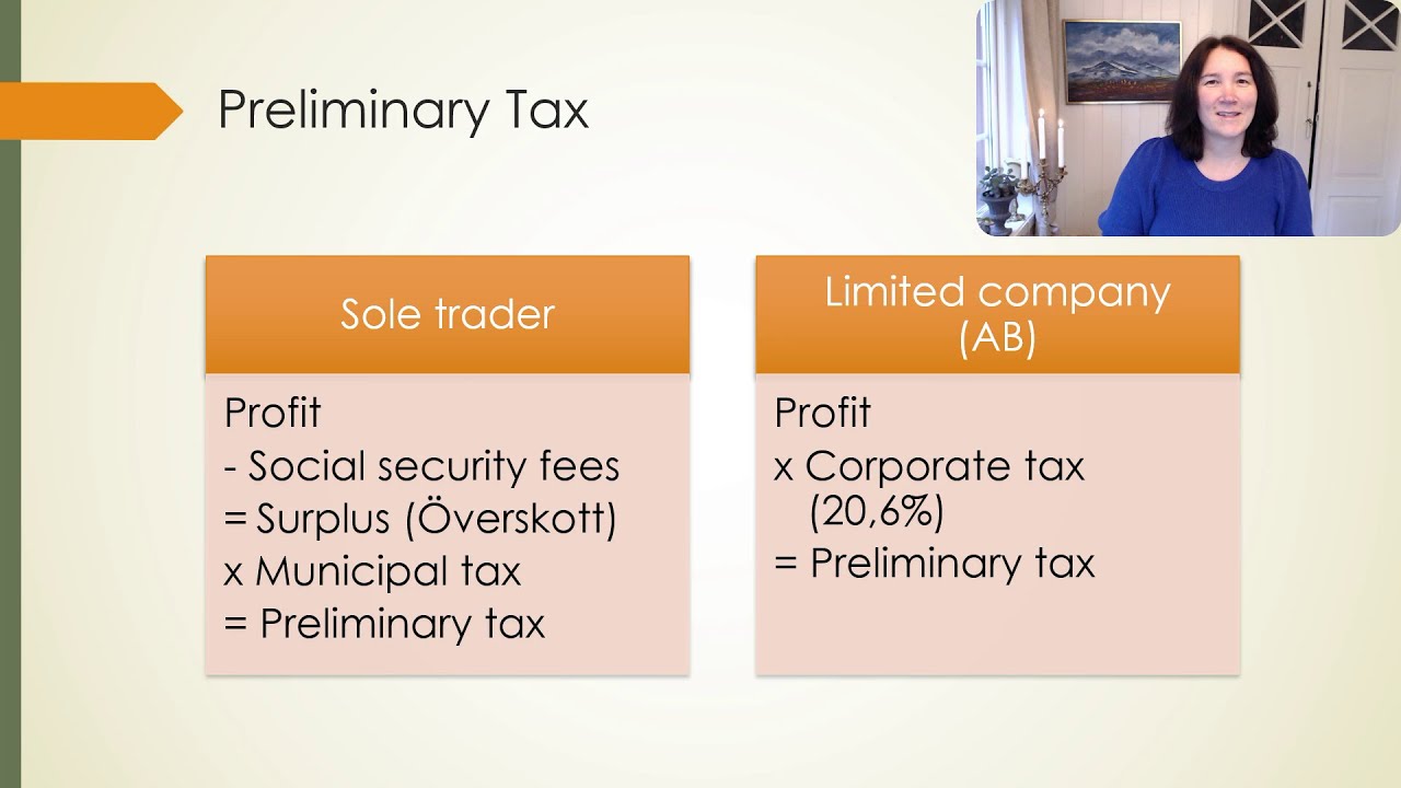 HOW TO CALCULATE AND PAY PRELIMINARY TAX, when running a company in Sweden