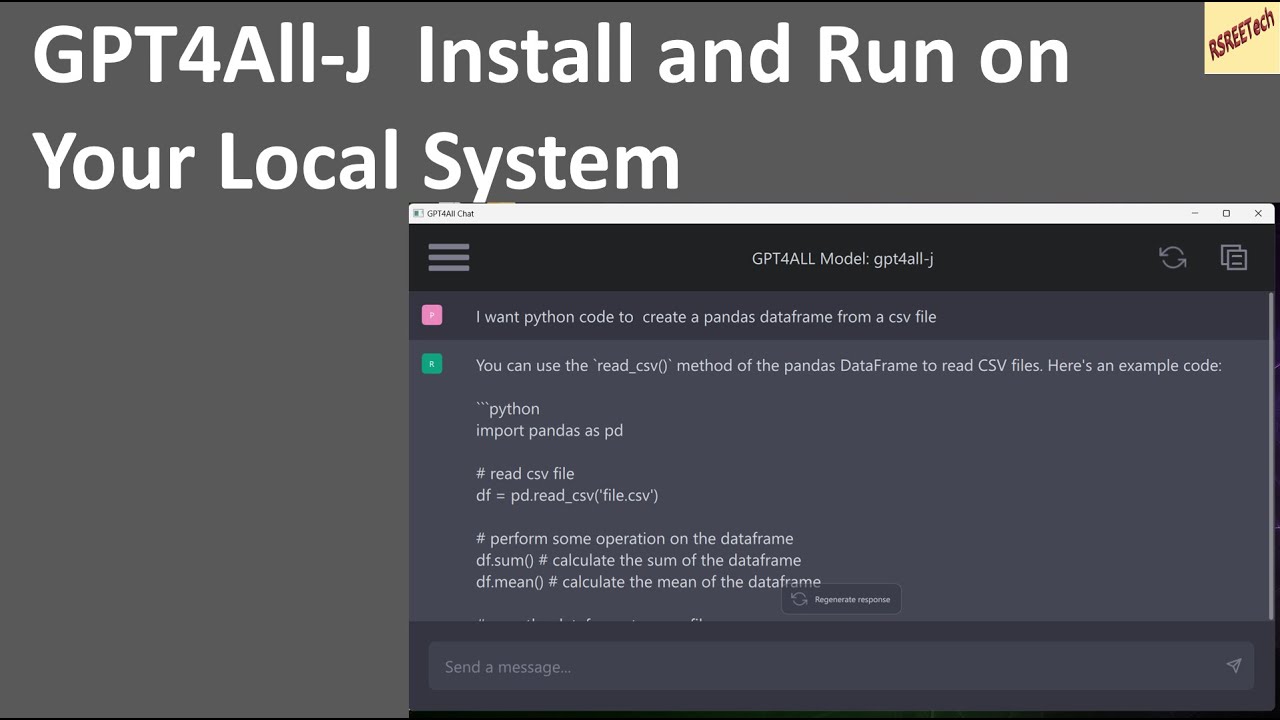 GPT4All-J  Install and Run on Your Local System An Apache-2 Licensed GPT4All Model