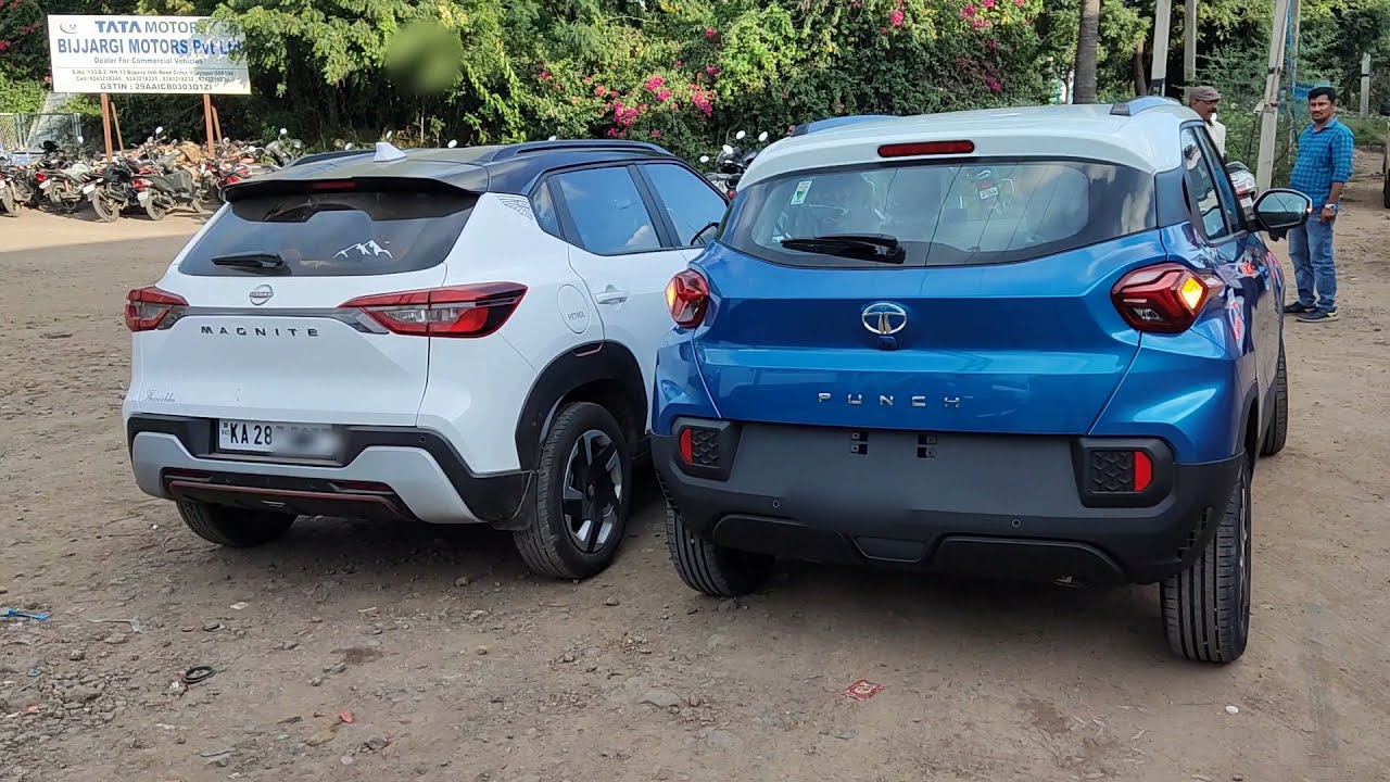 Tata punch vs Nissan magnite side by side #Tatapunch #nissanmagnite