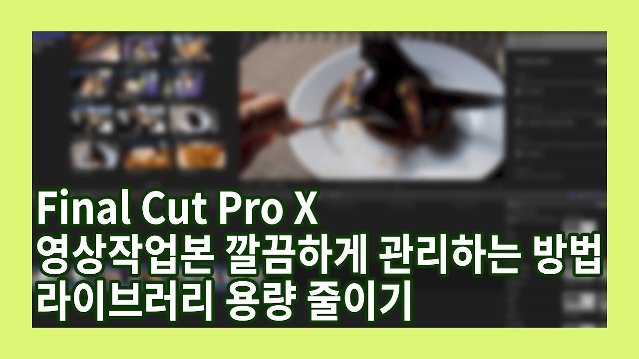 [Sera의 파컷인셍] Final cut pro X 강좌 19 - 영상프로젝트 관리하는 방법 | 라이브러리, 이벤트, 프로젝트 깔끔하게 정리하기 | 라이브러리 용량 줄이는 방법