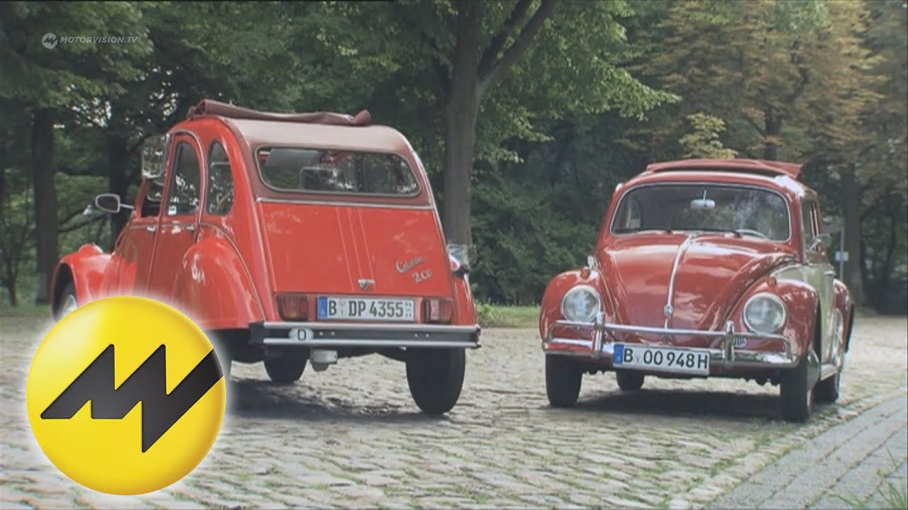 VW Beetle против Citroën 2CV | Моторвидение