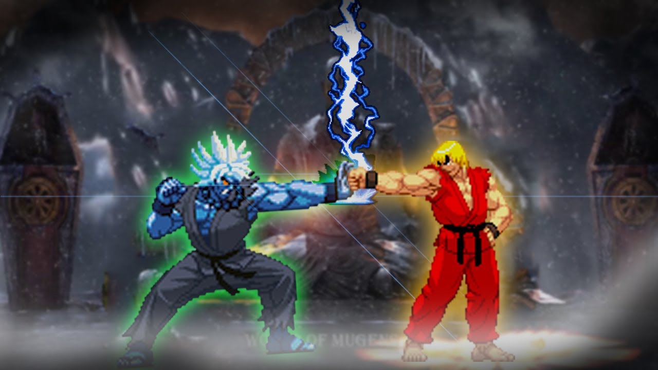 [Street Fighter Mugens] Oni Akuma (Deadly Soul) Vs Ken Fire