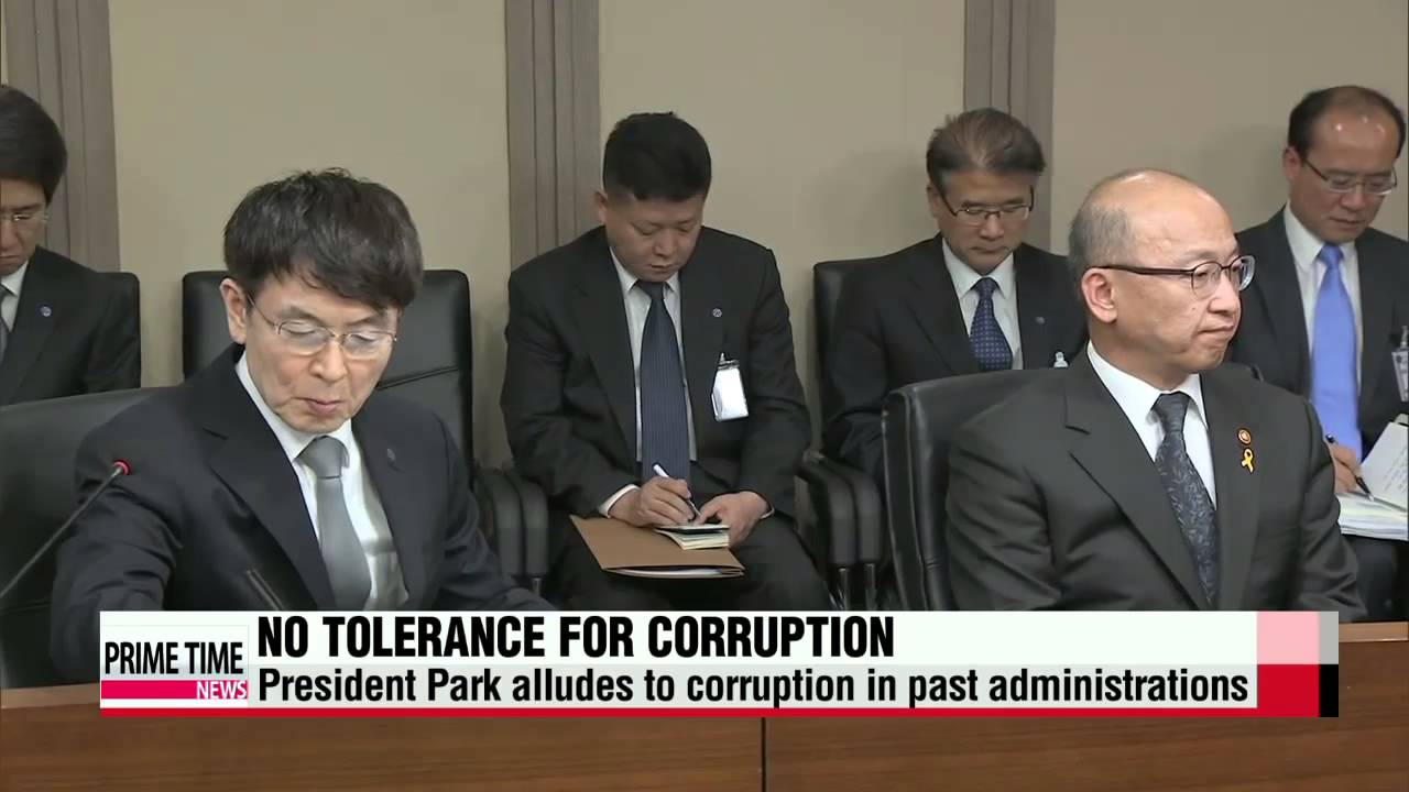 President Park says all corruption allegations should be clarified   박 대통령 ＆quot