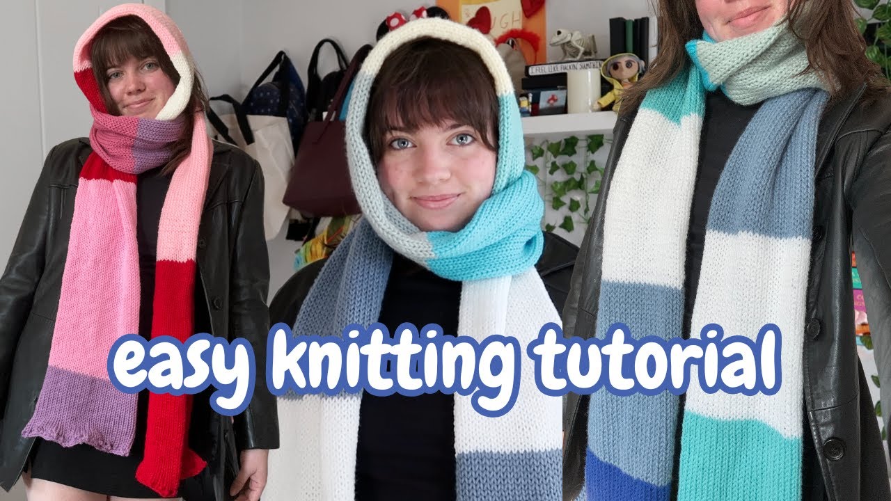 knitting machine scarf tutorial - ABSOLUTE BEGINNER FRIENDLY
