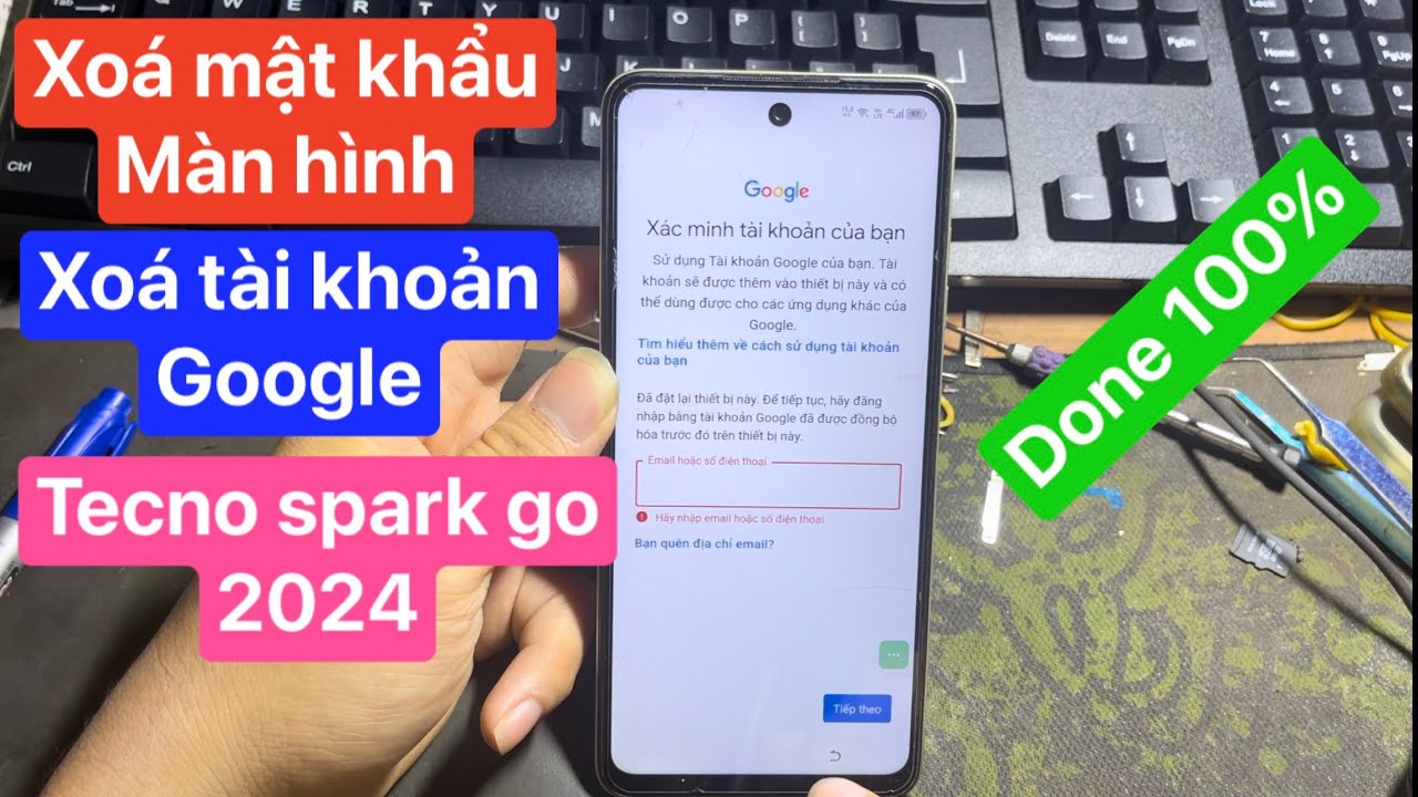 Xoá xác minh tài khoản google tecno spark go 2024 | xoá mật khẩu màn hình tecno spark go 2024