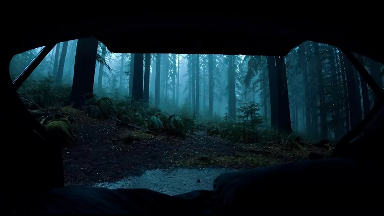 10 Hours of Light Rain on Car Roof Camping