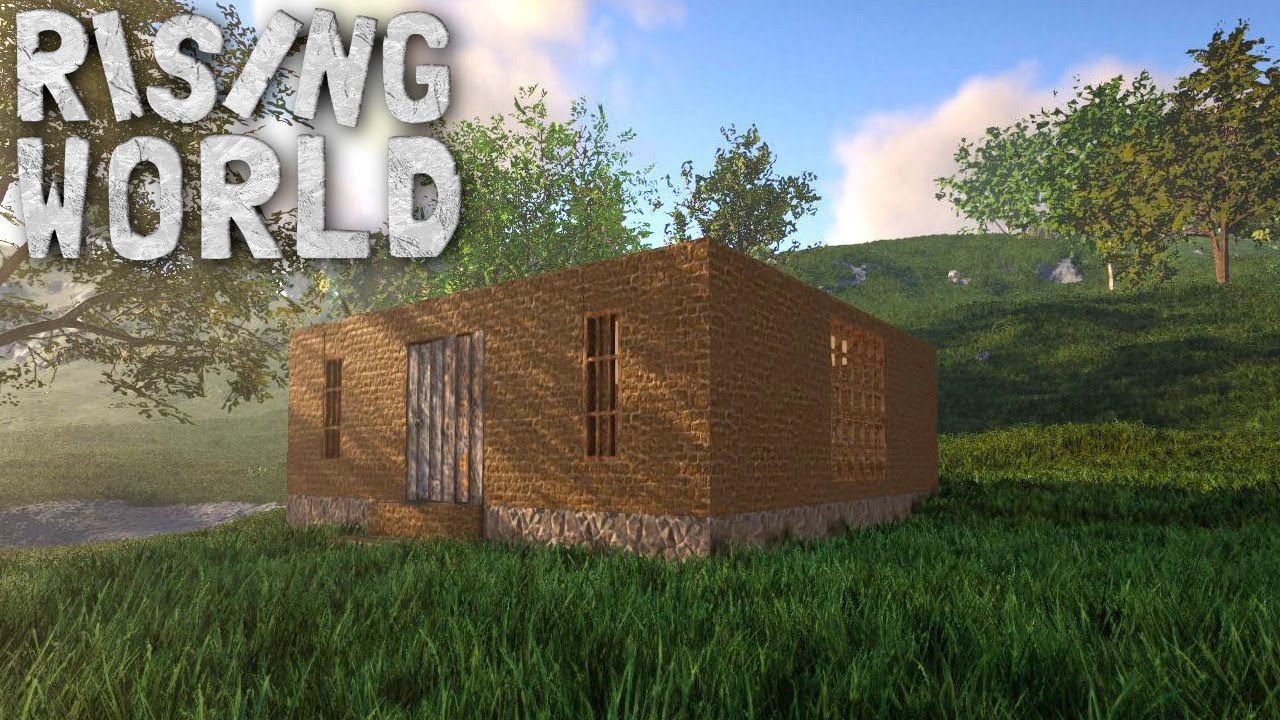 Попытка построить стартовую базу! | Rising World, часть 2