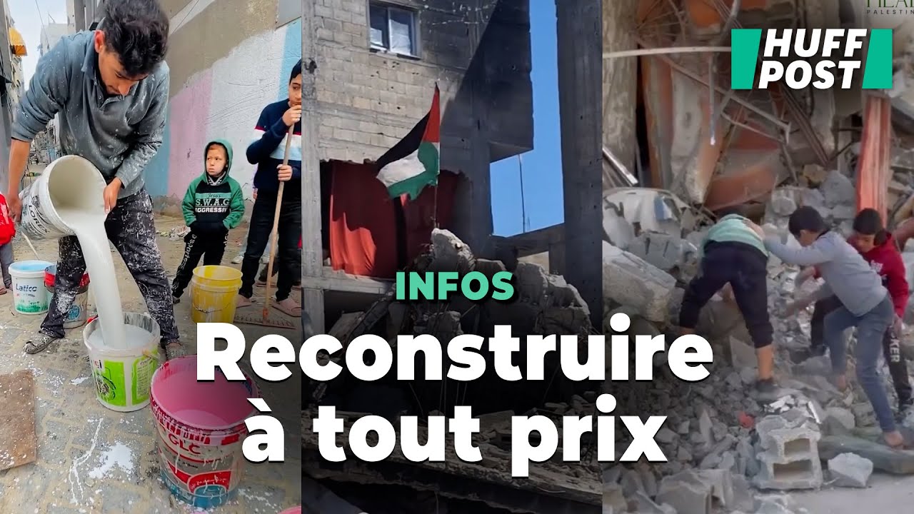 Peinture, déblayage et solidarité, les Palestiniens commencent la reconstruction de Gaza