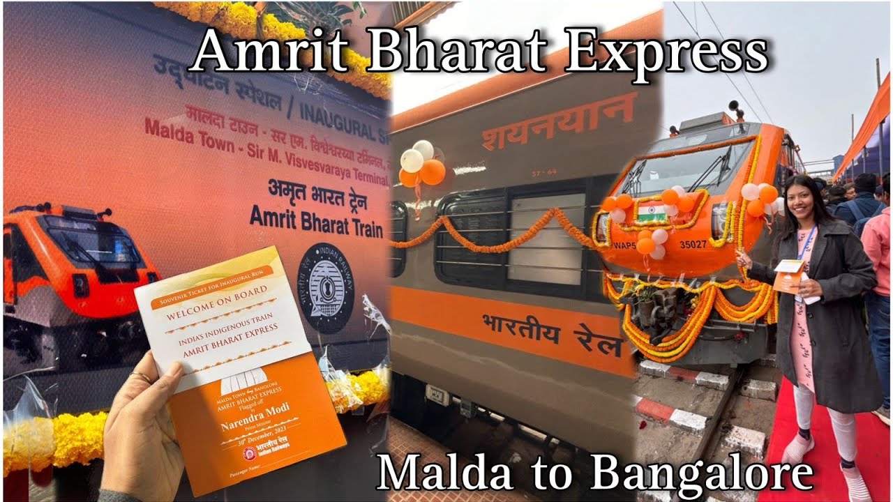 Inauguration of Amrit Bharat Express at Malda Town Railway Station🚉Malda- Bangalore Superfast Train🚂
