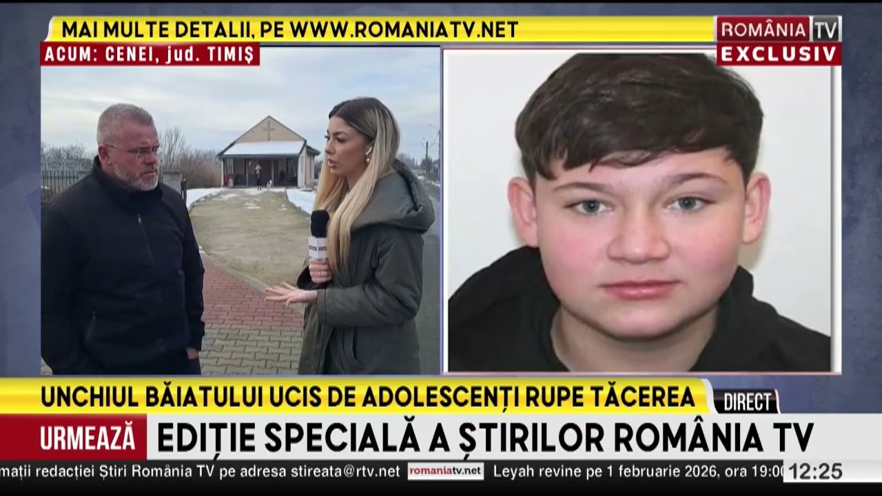 Unchiul băiatului ucis de adolescenți rupe tăcerea la România TV