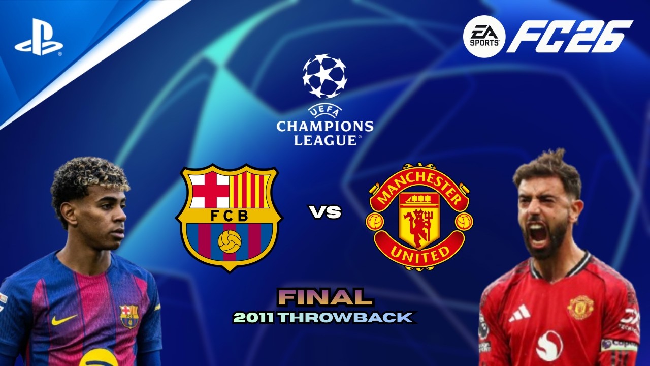 FC 26 - Barcelona vs Man United | Champions League Final | Throwback Matchup | PS5™ Gameplay [4K60]