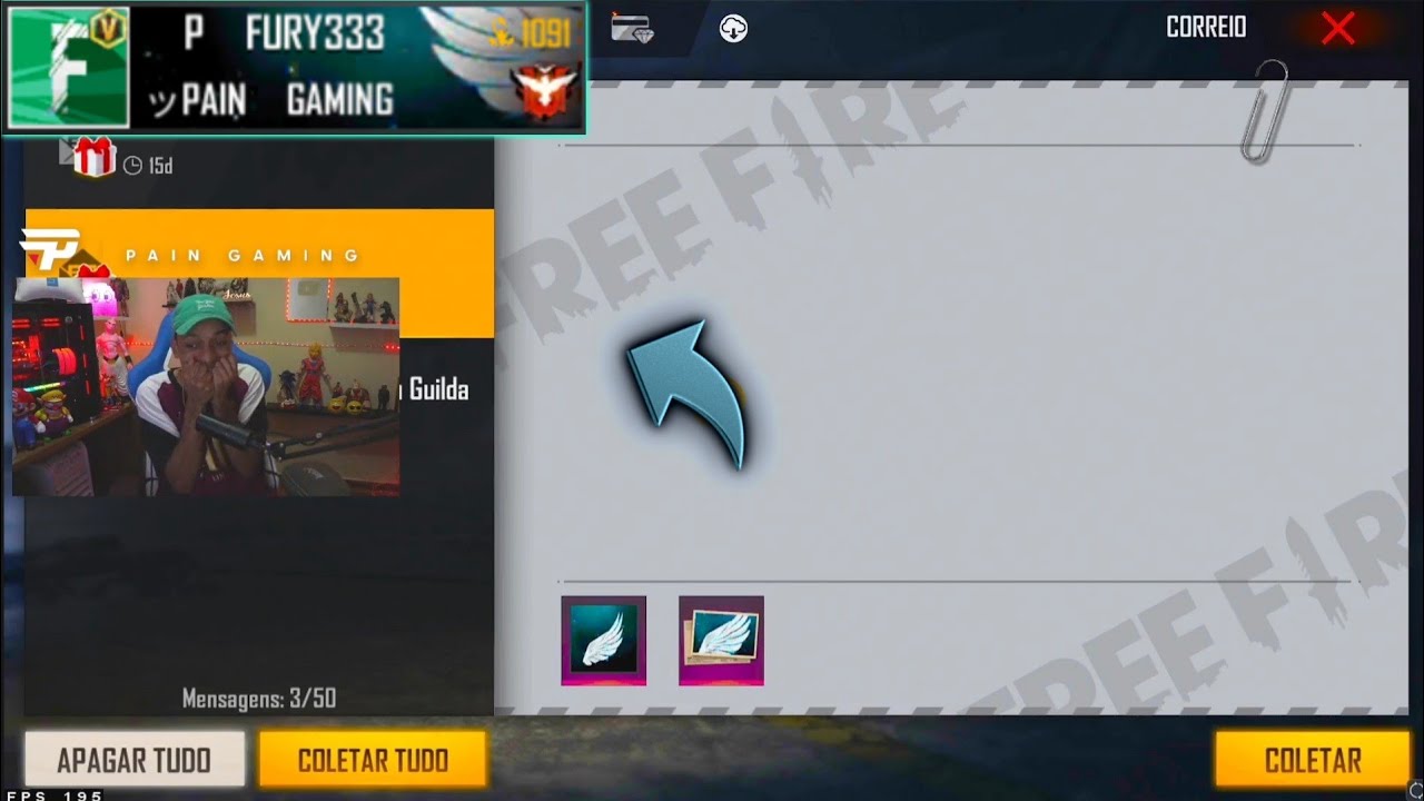 Reação do PAIN FURY ao receber o banner angelical e o verificado ao vivo