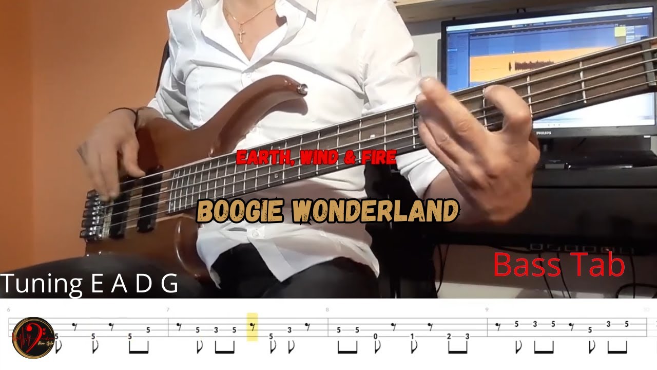 Earth, Wind & Fire - Boogie Wonderland  (Cover Bass  +Tab)(Play Along)