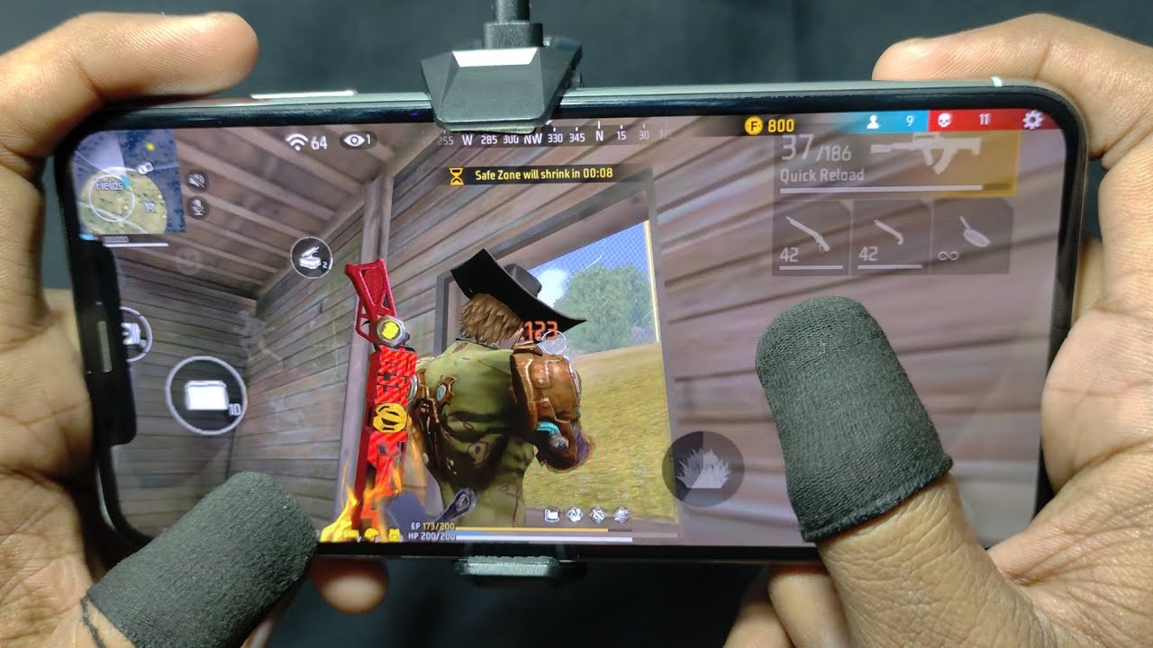 iPhone Xs Max Free Fire Gameplay Handcam🔥Solo vs Squad Full Ranked Match - Part 90 #devilmahashay