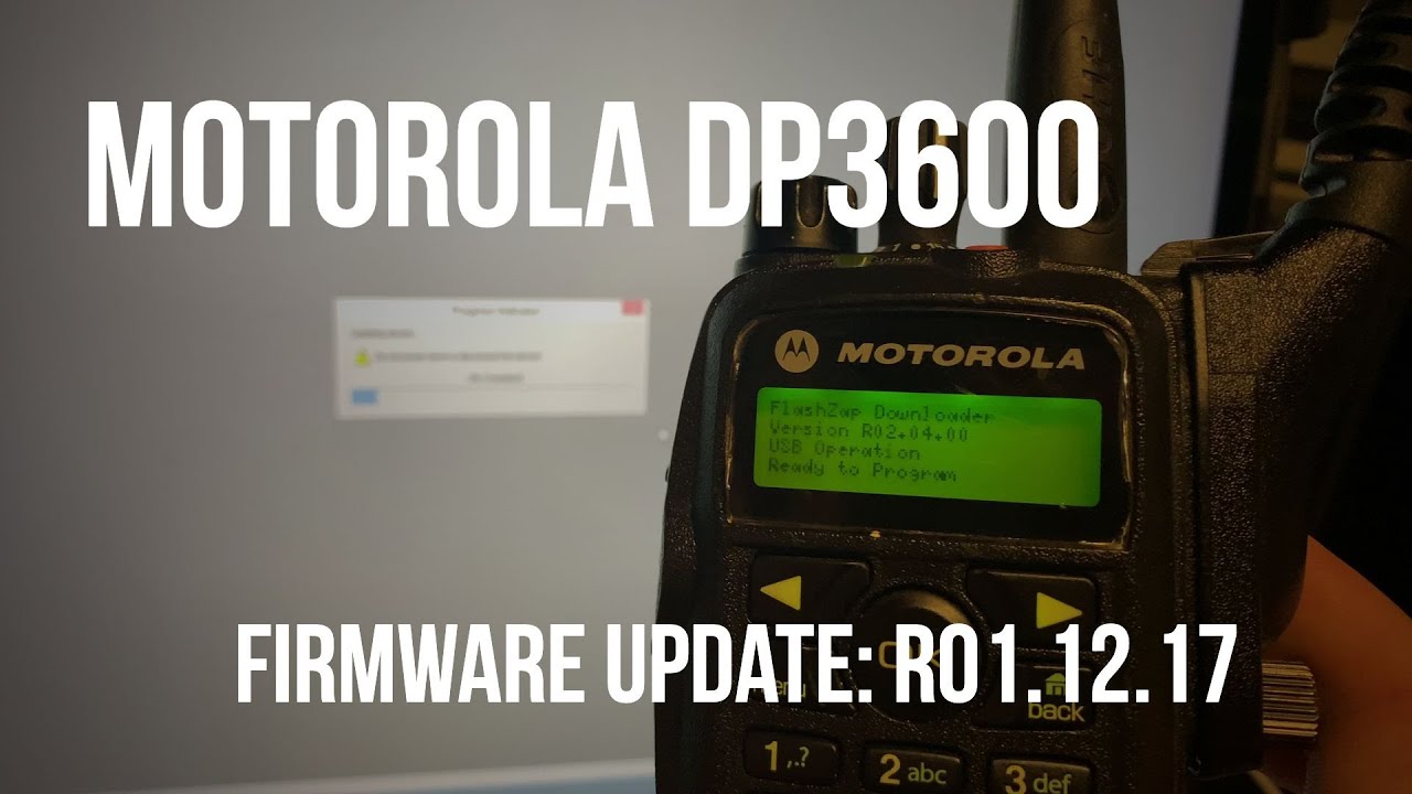 Update  Motorola DP3600 firmware to the latest version R01.12.17