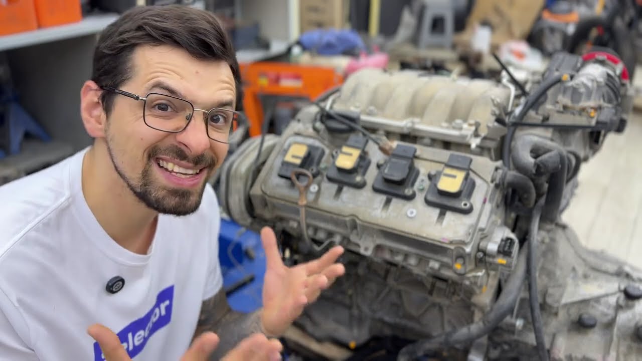 СТРОЮ в ГАРАЖЕ МОТОЦИКЛ на V8 300л.с. ПОСТАВИЛ МОТОР НА КОЛЁСА. Часть 3